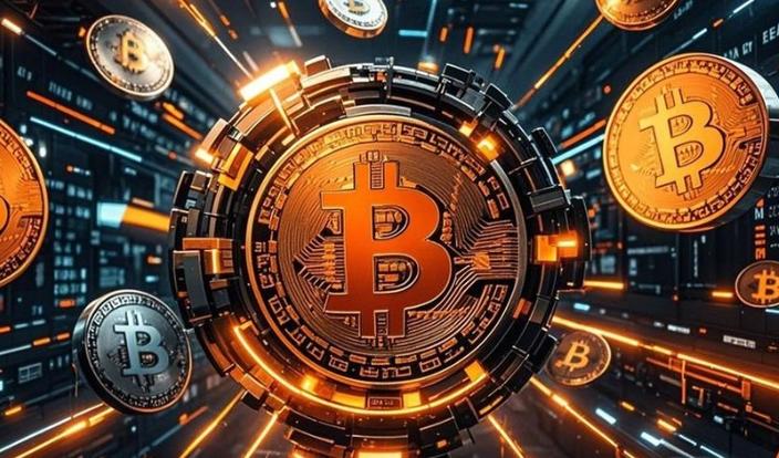 An illustration of a high-performance mining rig in action, emphasizing efficiency and profit potential
